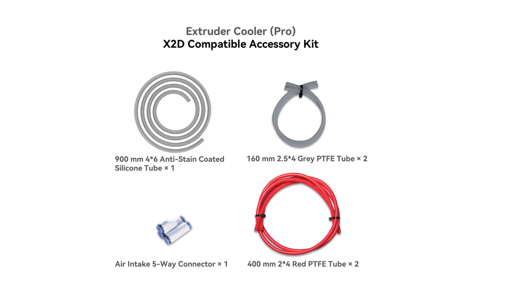 X2D compatible accessory kit and included components